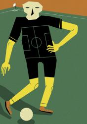Lazy Football Player, 2015, (digital illustration) | Obraz na stenu