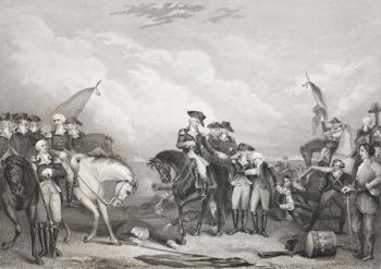 The Battle of Trenton, December 26, 1776, from 'Gallery of Historical Portraits', published c.1880 (litho) | Obraz na stenu