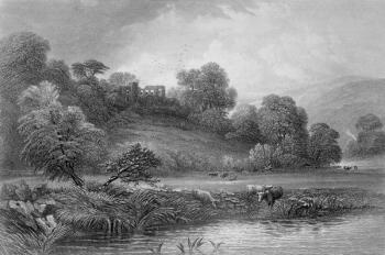 Norham Castle, 1876 (engraving) | Obraz na stenu