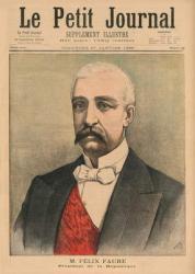 Felix Faure, President of the French Republic, front cover illustration from 'Le Petit Journal', supplement illustre, 27th January 1895 (colour litho) | Obraz na stenu