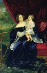 Countess Olga Ivanovna Orlov-Davydov with her daughter, 1834 (oil on canvas) | Obraz na stenu