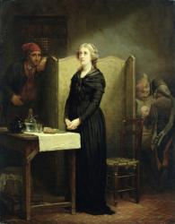 Queen Marie Antoinette in the Conciergerie: The Prayer Table, 1856-57 (oil on board) | Obraz na stenu