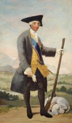 King Carlos III in hunting dress, c.1786 (oil on canvas) | Obraz na stenu