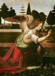 The Annunciation (detail of the angel), c.1472-75 (oil on wood) | Obraz na stenu