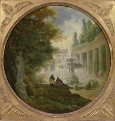 Fountain in a park, c.1762-65 (oil on panel) | Obraz na stenu