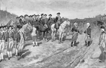 The Surrender of Cornwallis at Yorktown, illustration from 'The Surrender of Cornwallis', pub. in Harper's Weekly, 1881 (litho) | Obraz na stenu