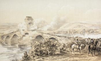 The Battle of Bothwell Bridge, 22nd June 1679, from 'The Scots Worthies According to Howie's Second Edition, 1781', by John Howie (1735-93) published 1879 (colour litho) | Obraz na stenu