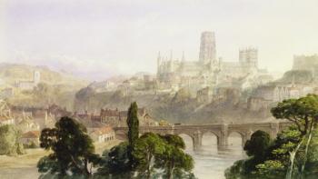 Durham Cathedral, 1846 (w/c with bodycolour over graphite on paper) | Obraz na stenu