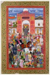 Ms E-14 fol.21a Festivities on the Occasion of the Coronation of Emperor Djahangir (1569-1627) 1605 (gouache on paper) | Obraz na stenu
