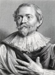 Portrait of Jacob Jordaens (1593-1678) engraved by Edward Francis Finden (1791-1857) (engraving) | Obraz na stenu