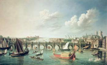 The Thames below Westminster Bridge (oil on canvas) | Obraz na stenu