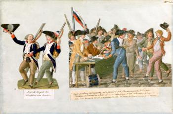 Happy Departure of the Army Volunteers (gouache on paper) | Obraz na stenu