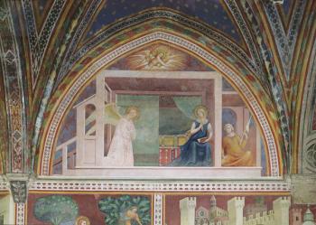 The Annunciation, from a series of Scenes of the New Testament (fresco) | Obraz na stenu