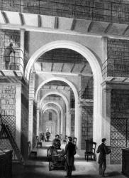 British Museum - Additional Library, engraved by E. Radclyffe, published in 'London Interiors', 1841 (engraving) | Obraz na stenu