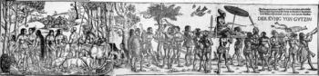 Der kuing von Gutzin, print made by George Glockendon, 1511 (woodcut) | Obraz na stenu