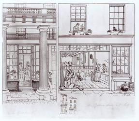 The Quadrant, Regent Street and Golden Lane, London, c.1829 (pen on paper) | Obraz na stenu