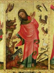 The Creation of the Animals, detail from the Grabow Altarpiece, 1379-83 (tempera on panel) | Obraz na stenu