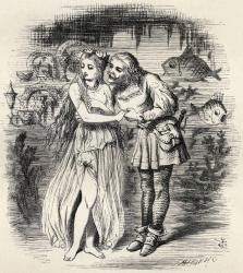 Illustration after J. Tenniel for the poem 'Sir Rupert the Fearless', a legend of Germany, from 'The Ingoldsby Legends or Mirth and Marvels', by Thomas Ingoldsby, published in 1865 (litho) | Obraz na stenu