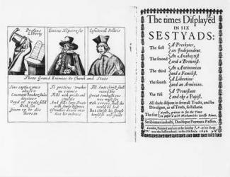 The Times Displayed in Six Sestyads, published in 1646 (engraving) (b/w photo) | Obraz na stenu