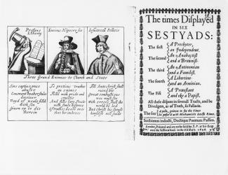 The Times Displayed in Six Sestyads, published in 1646 (engraving) (b/w photo) | Obraz na stenu