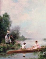 Boating on the River, 19th century | Obraz na stenu