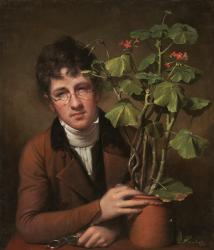 Rubens Peale with a Geranium, 1801 (oil on canvas) | Obraz na stenu