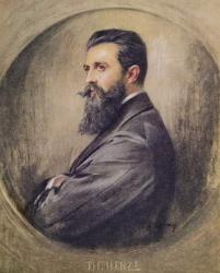 Portrait of Theodor Hertzl (1860-1904) (pastel on paper) | Obraz na stenu