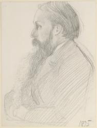 Portrait of Edward Burne-Jones, 1875 (pencil on paper) | Obraz na stenu