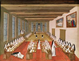 View of the Refectory, from 'L'Abbaye de Port-Royal', c.1710 (gouache on paper) | Obraz na stenu