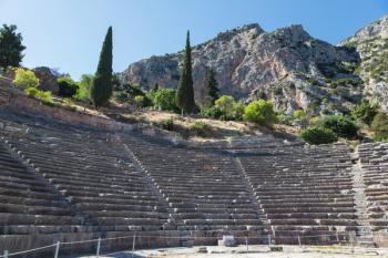 Ancient Delphi, Phocis, Greece. The Theatre of Delphi (photo) | Obraz na stenu