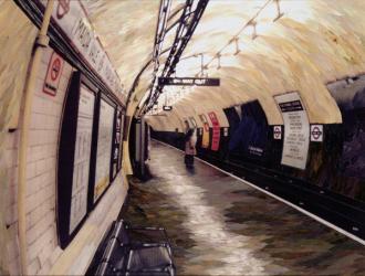 Waiting for a Train Going South, 1998 (paper mosaic collage) | Obraz na stenu