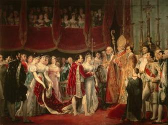 The marriage ceremony of Napoleon I and Archduchess Marie-Louis on 2nd April 1810 (oil on canvas) | Obraz na stenu