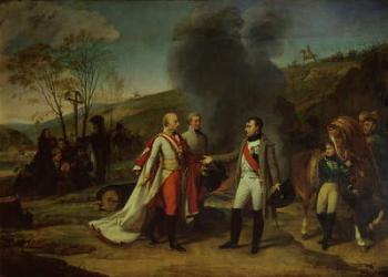 Meeting between Napoleon I (1769-1821) and Francis I (1768-1835) after the Battle of Austerlitz, 4th December 1805 (oil on canvas) | Obraz na stenu