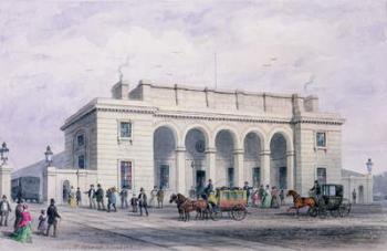 The South-Western Railway Station at Nine Elms Vauxhall, 1856 (w/c on paper) | Obraz na stenu
