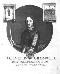 Oliver Cromwell, King of Independence, Tyrant of England (engraving) (b/w photo) | Obraz na stenu