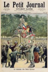 Procession of the Cadets of the Saint-Cyr Academy, illustration from 'Le Petit Journal', 25th June 1894 (coloured engraving) | Obraz na stenu