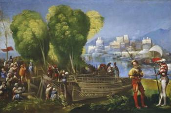 Aeneas and Achates on the Libyan Coast, c.1520 (oil on canvas) | Obraz na stenu