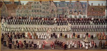 The Ommeganck in Brussels in 1615: Procession of Notre Dame de Sablon, 1616 (oil on canvas) (detail of The Triumph of the Archduchess Isabella) (see also 187569) | Obraz na stenu