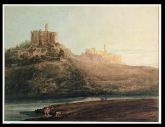 Warkworth Castle, Northumberland, c.1798 (w/c, gouache & pencil on paper laid on card) | Obraz na stenu