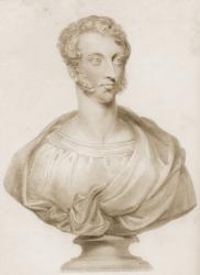 Bust of Edward George Bulwer-Lytton (1803-1873) illustration from his book 'The Pilgrims of the Rhine', published 1838 (engraving) | Obraz na stenu