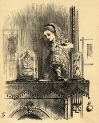 Alice in the Looking Glass House, illustration from 'Through the Looking Glass' by Lewis Carroll (1832-98) first published 1871 (litho) | Obraz na stenu