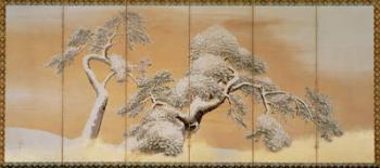 The Pines under Snow (pen & ink, colour, gold paper on panel) (see 216567) | Obraz na stenu