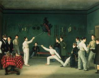 A Fencing Scene, 1827 (oil on canvas) | Obraz na stenu