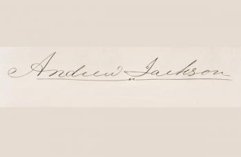 Signature of Andrew Jackson (litho) | Obraz na stenu
