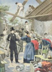 The Expulsion of the Poor from the Slums, from 'Le Petit Journal', 28th June 1895 (coloured engraving) | Obraz na stenu