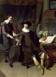 Constantijn  Huygens (1596-1687) and his clerk, 1627 (oil on panel) | Obraz na stenu