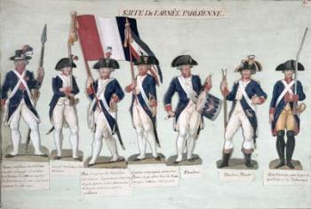 The Parisian Army during the French Revolution c. 1789 (gouache on paper) | Obraz na stenu