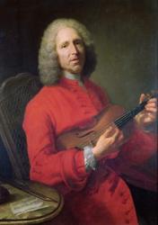 Jean-Philippe Rameau (1683-1764) with a Violin (oil on canvas) | Obraz na stenu