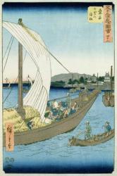 Kuwana Landscape, from '53 Famous Views' (colour woodblock print) | Obraz na stenu