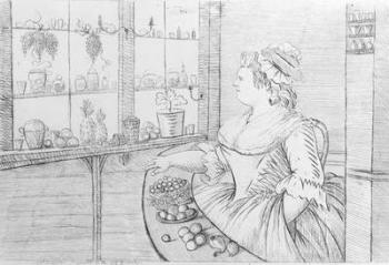 Mrs Weltje in her Shop in Pall Mall, 1783 (engraving) | Obraz na stenu